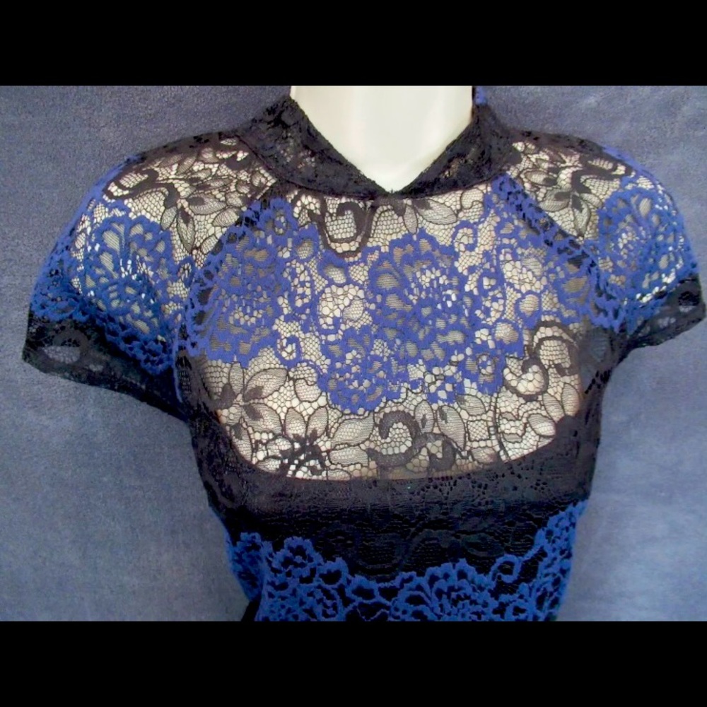 Eva Mendes sexy lace cap sleeve dress, new w/o tags